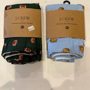 J. Crew Men's Football and Bagel Print Boxers